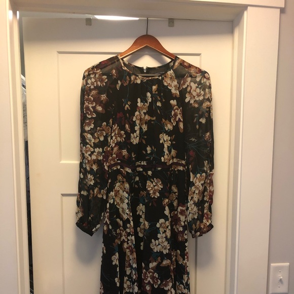 Calvin Klein Floral Print Long Dress - Picture 7 of 7